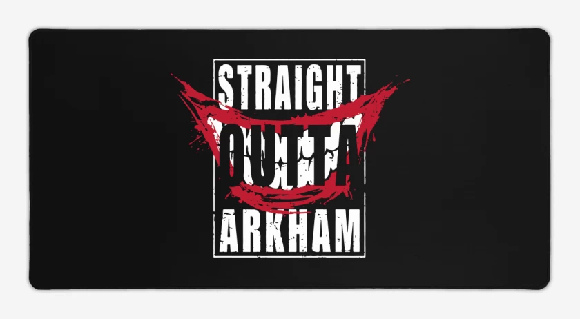 Mouse pad Gamer Negro de Straight outta arkhman