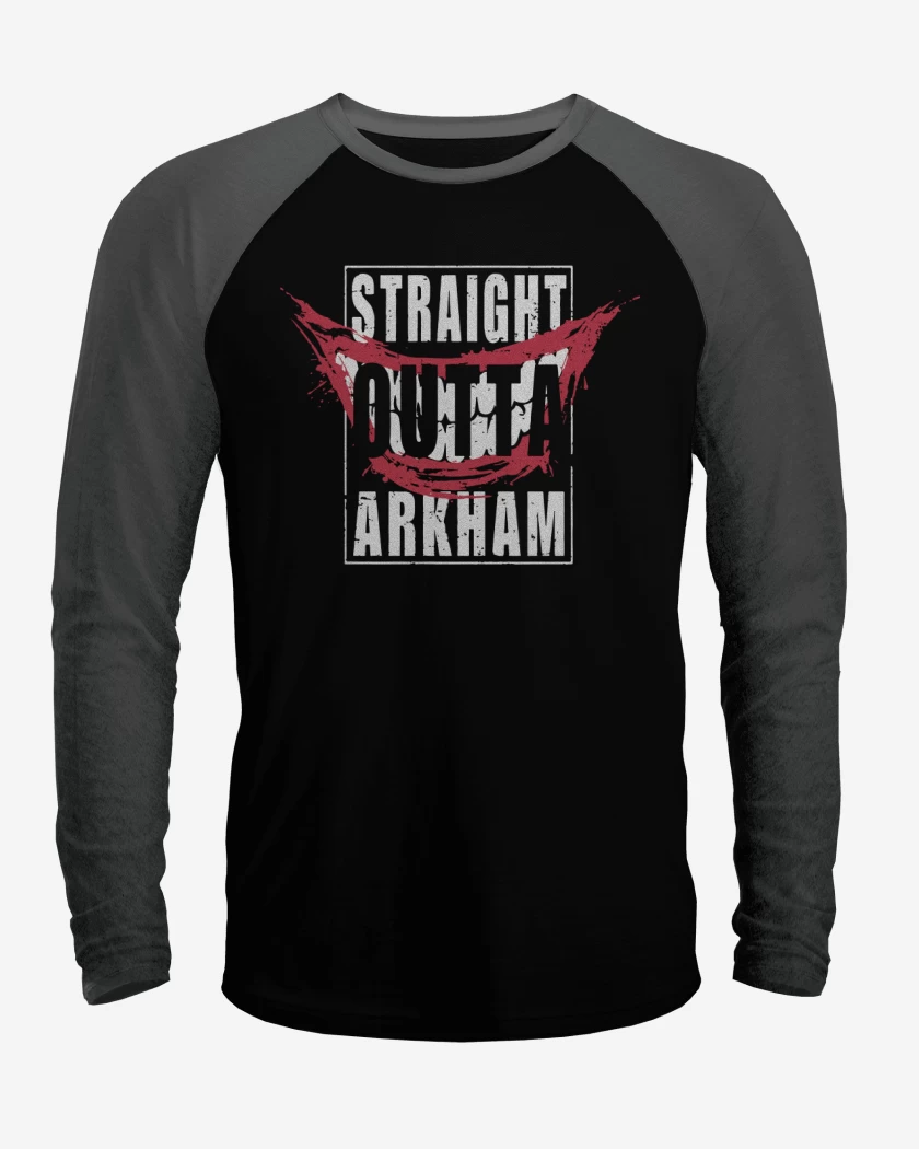 Polera Raglan Straight outta arkhman