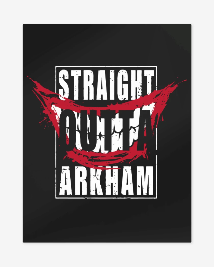 Print metalico Negro de Straight outta arkhman