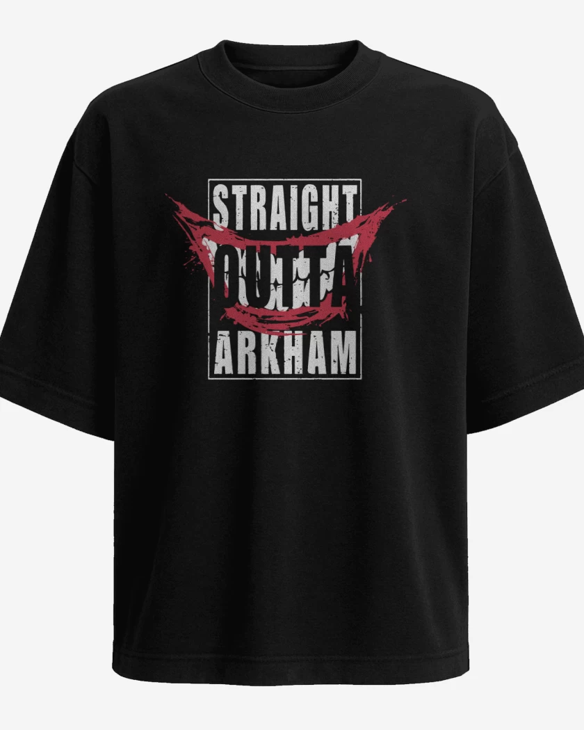 Polera Oversize Straight outta arkhman
