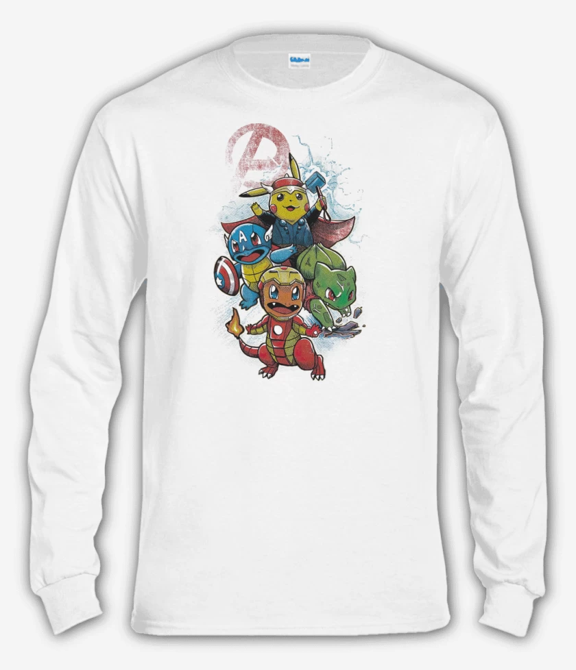Polera manga larga Blanco de Pokengers