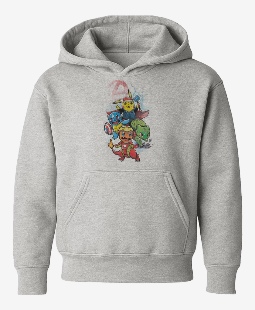 Poleron de niño Gris Melange de Pokengers