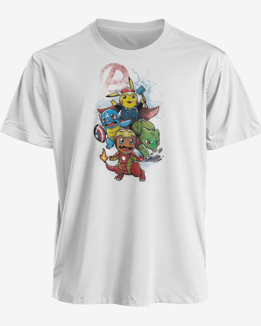 Polera premium Blanco de Pokengers