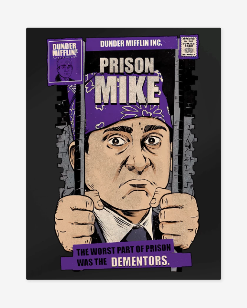 Print metalico Negro de Prison Mike
