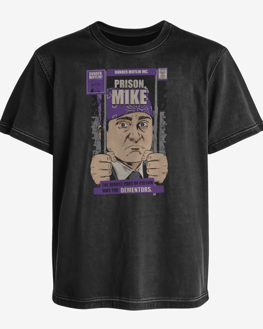 Polera desgastada Negro de Prison Mike