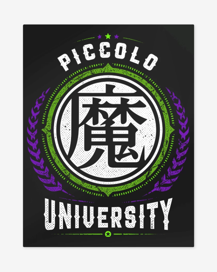 Print metalico Negro de Piccolo University 2