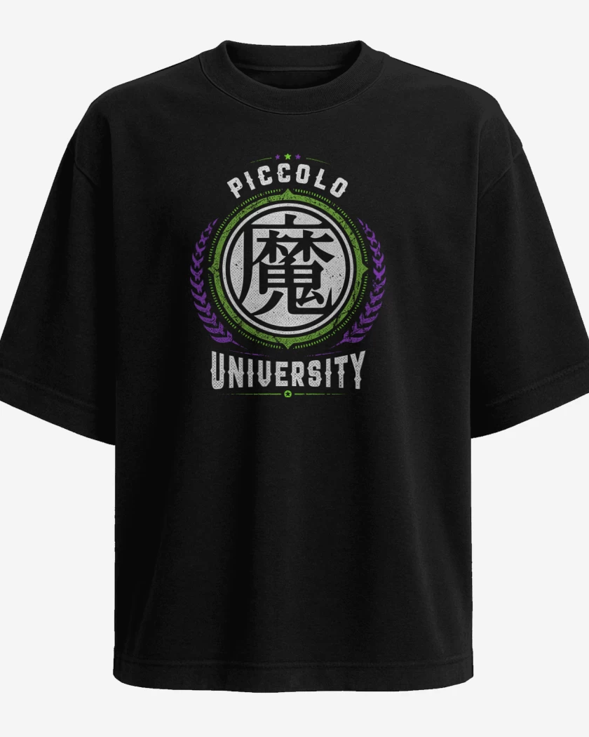 Polera Oversize Negro de Piccolo University 2