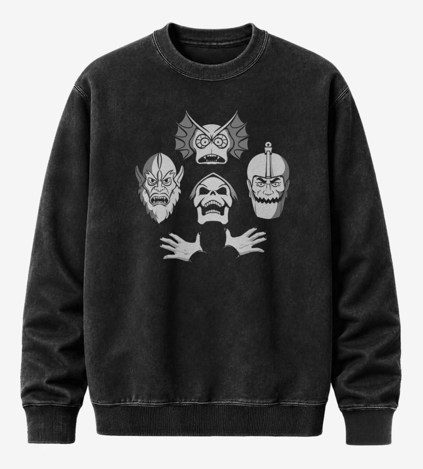 Poleron Polo Acid Wash Negro de Bo - He Man - Rhapsody