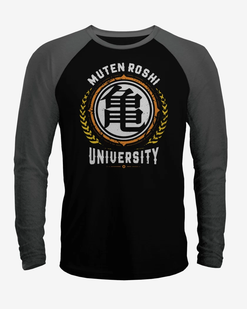 Polera Raglan Negro / Negro Heather de Roshi University