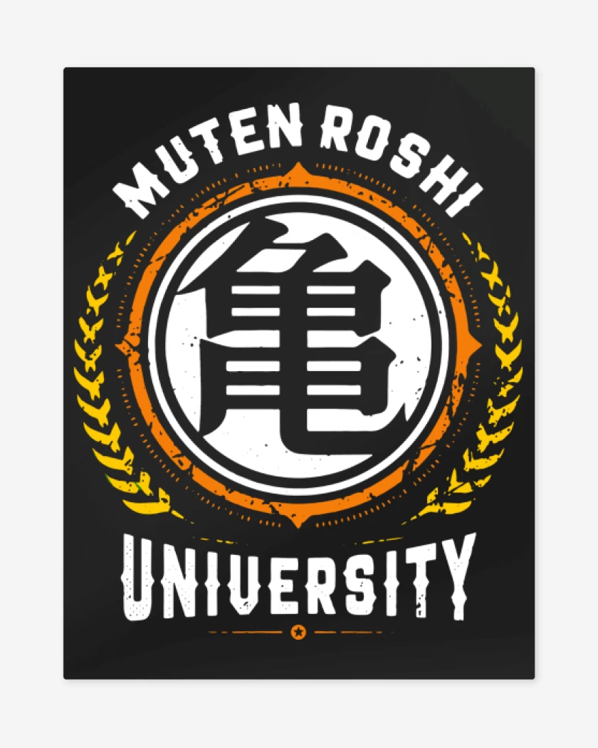 Print metalico Negro de Roshi University
