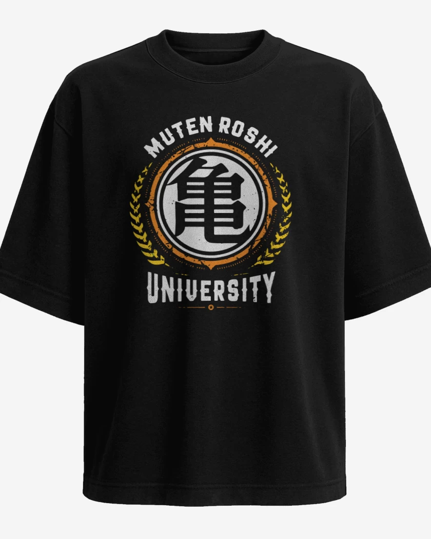 Polera Oversize Negro de Roshi University