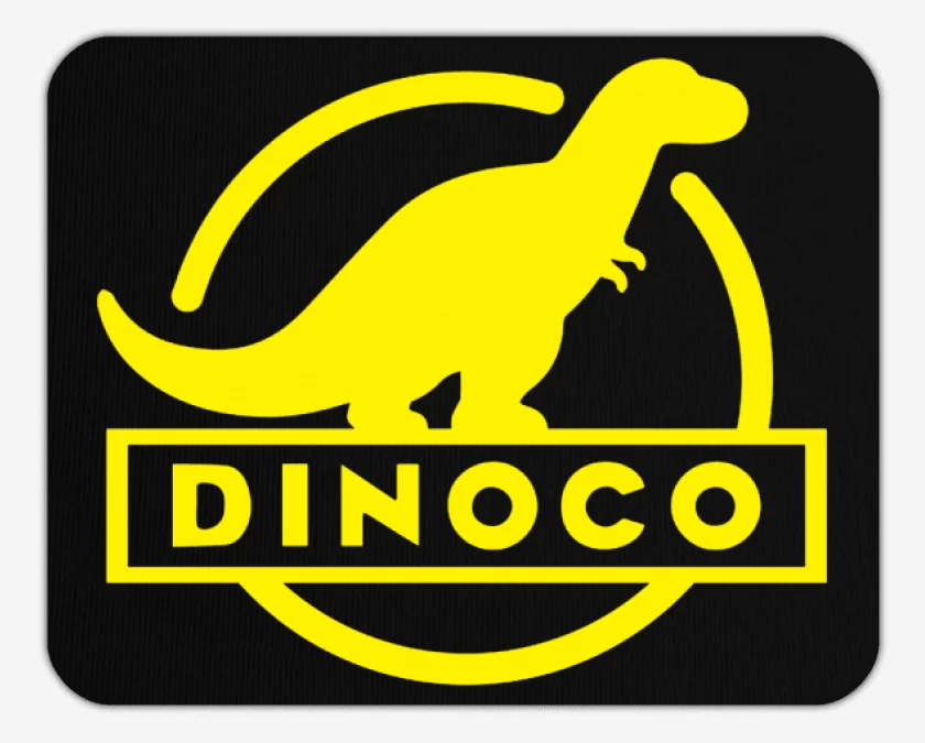 Mousepad Negro de Dinoco Bolsillo