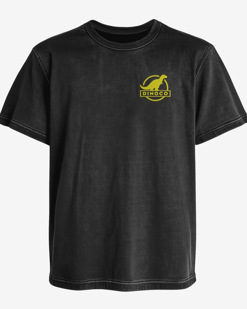 Polera desgastada Negro de Dinoco Bolsillo