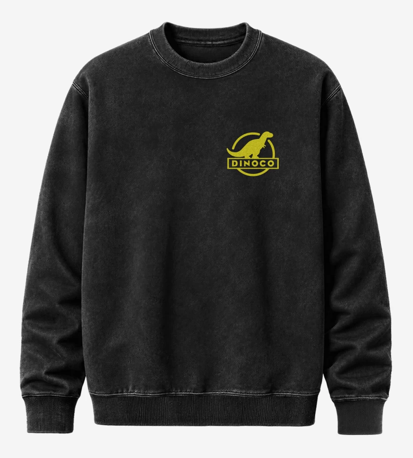 Poleron Polo Acid Wash Negro de Dinoco Bolsillo