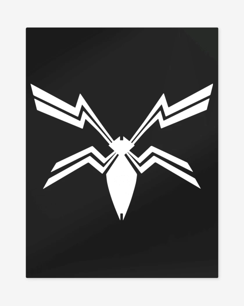 Print metalico Negro de Logo Veneno