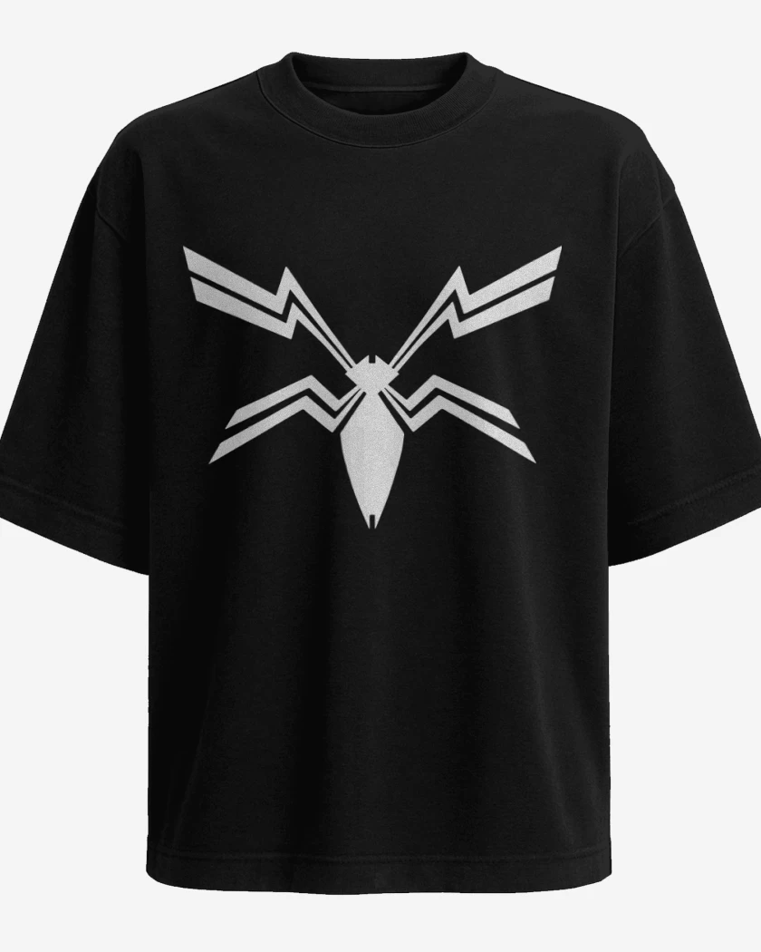 Polera Oversize Negro de Logo Veneno