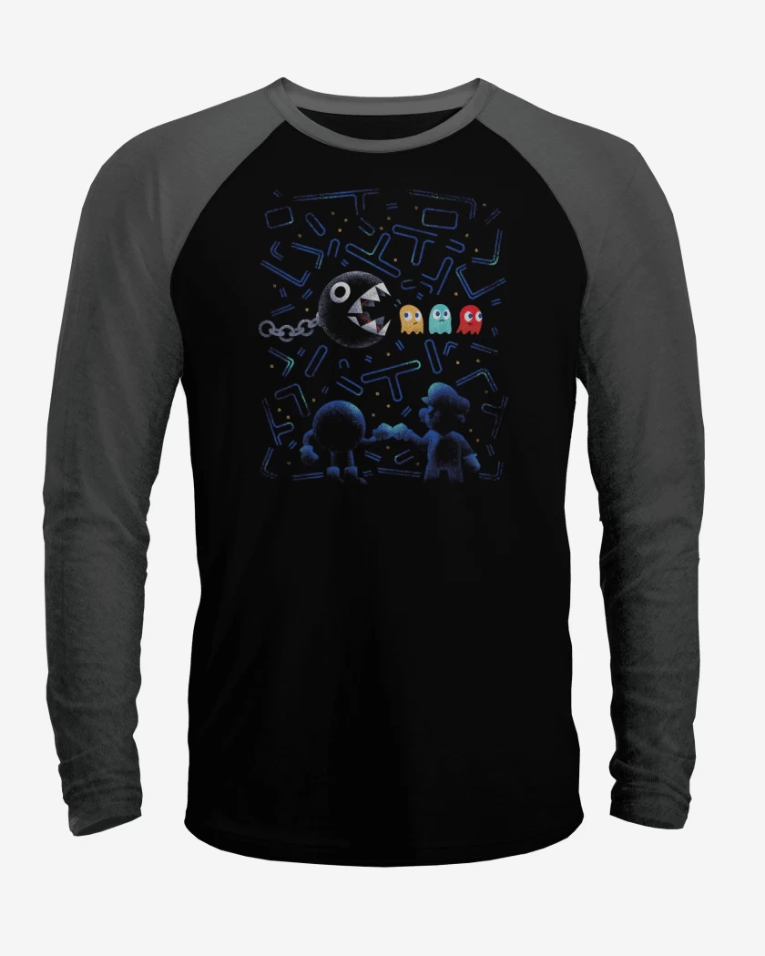 Polera Raglan Negro / Negro Heather de Teamwork