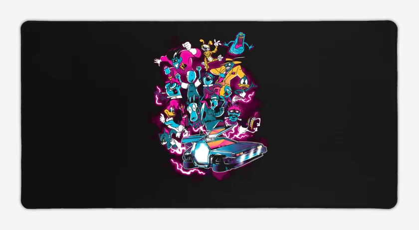 Mouse pad Gamer Negro de Volver al Pasado