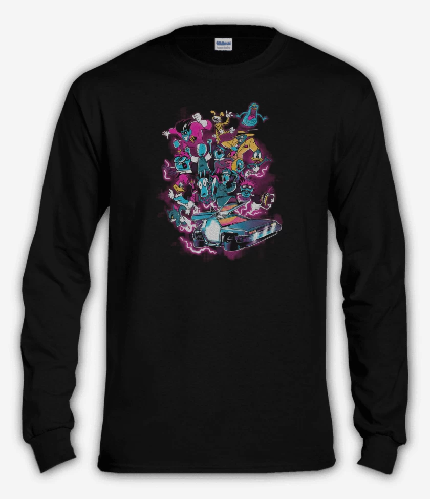 Polera manga larga Negro de Volver al Pasado