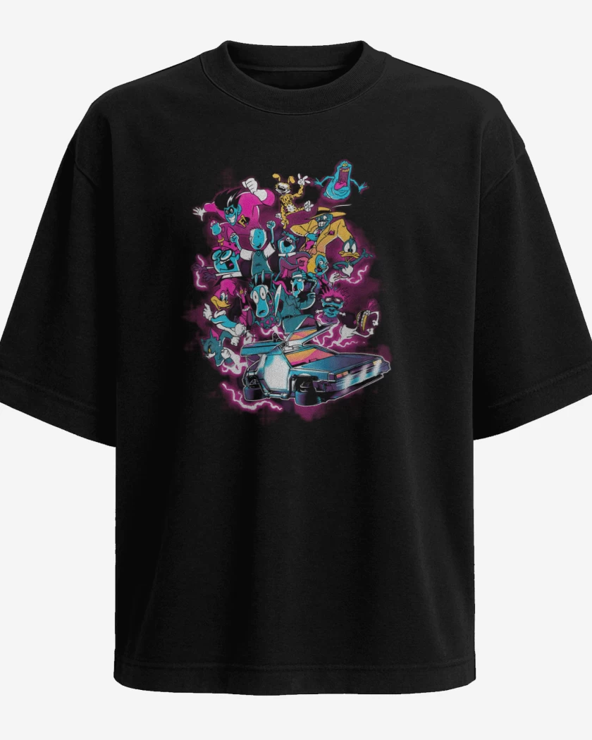 Polera Oversize Negro de Volver al Pasado