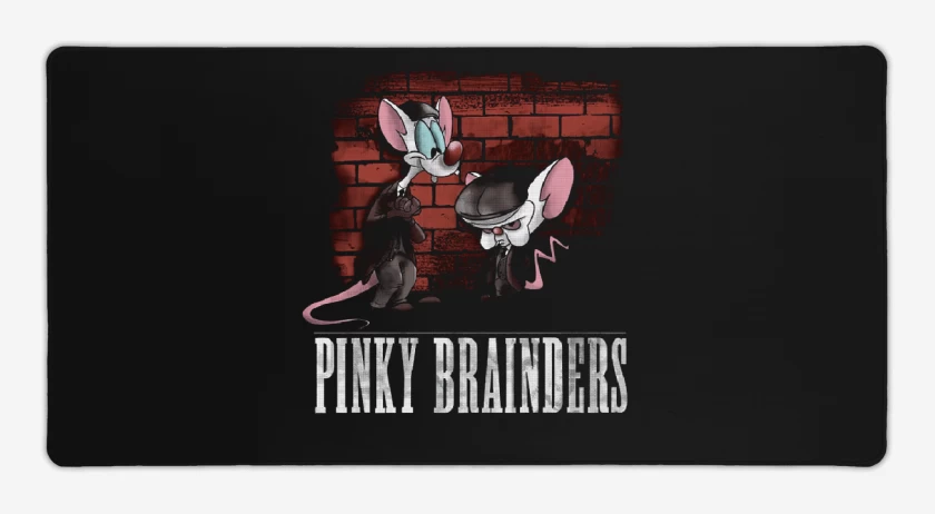 Mouse pad Gamer Negro de Pinky Brainders