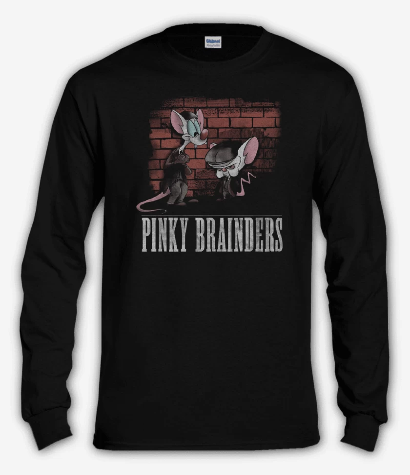 Polera manga larga Negro de Pinky Brainders