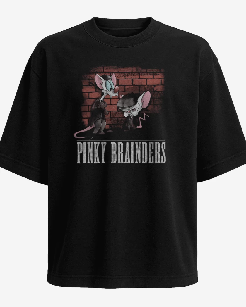 Polera Oversize Negro de Pinky Brainders
