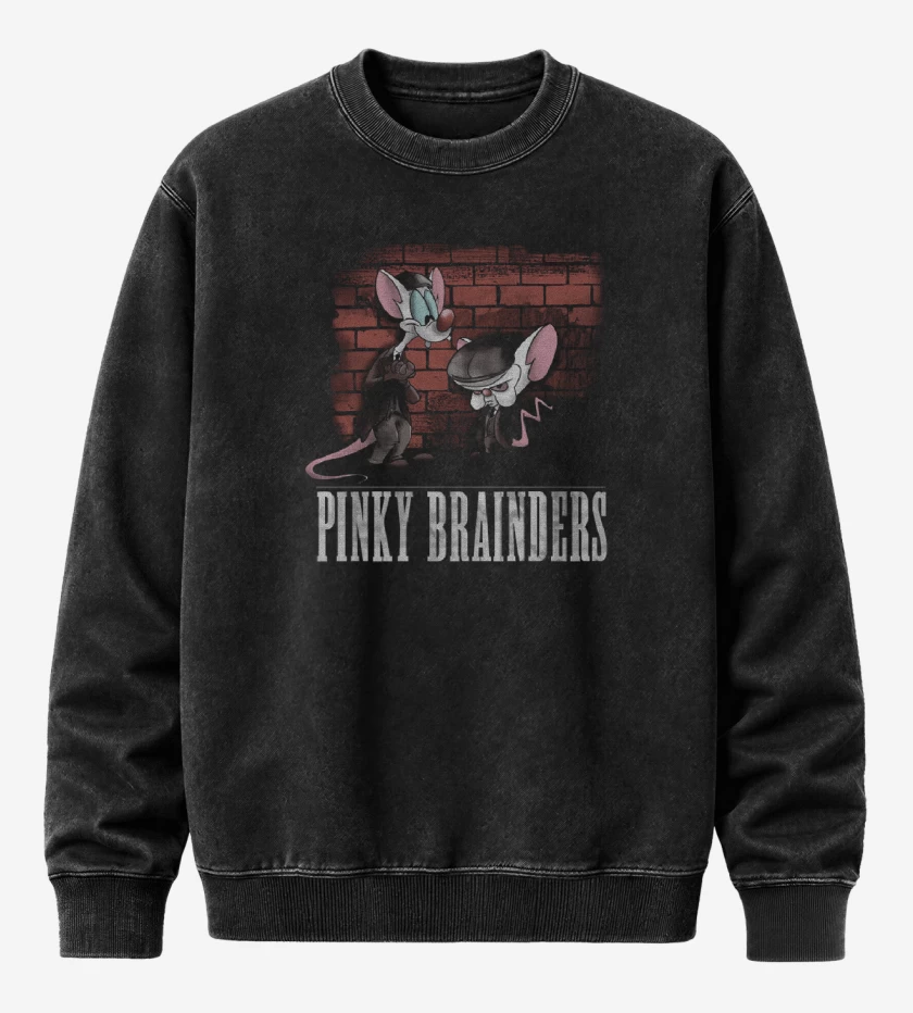 Poleron Polo Acid Wash Negro de Pinky Brainders