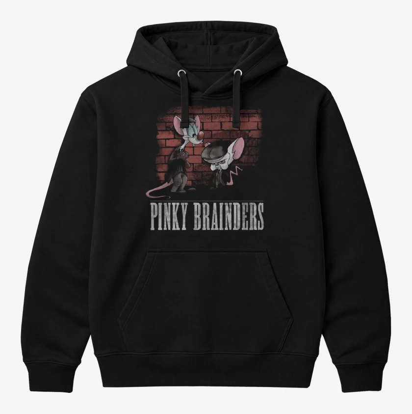 Polerón Canguro Negro de Pinky Brainders