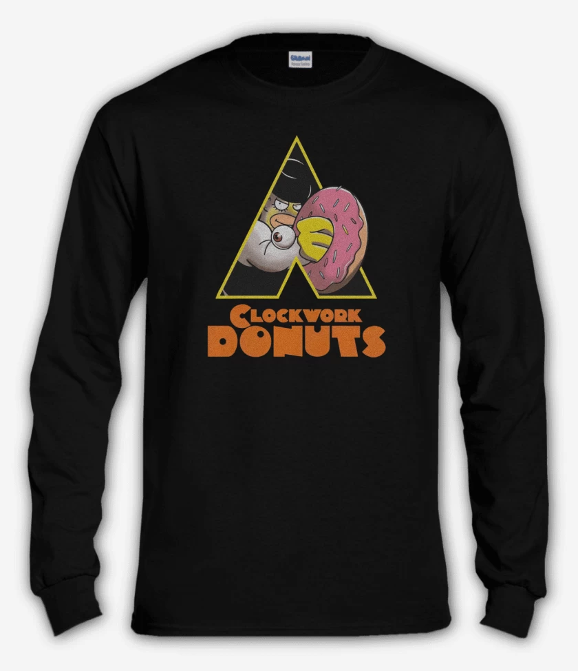 Polera manga larga Negro de Clockwork Donuts