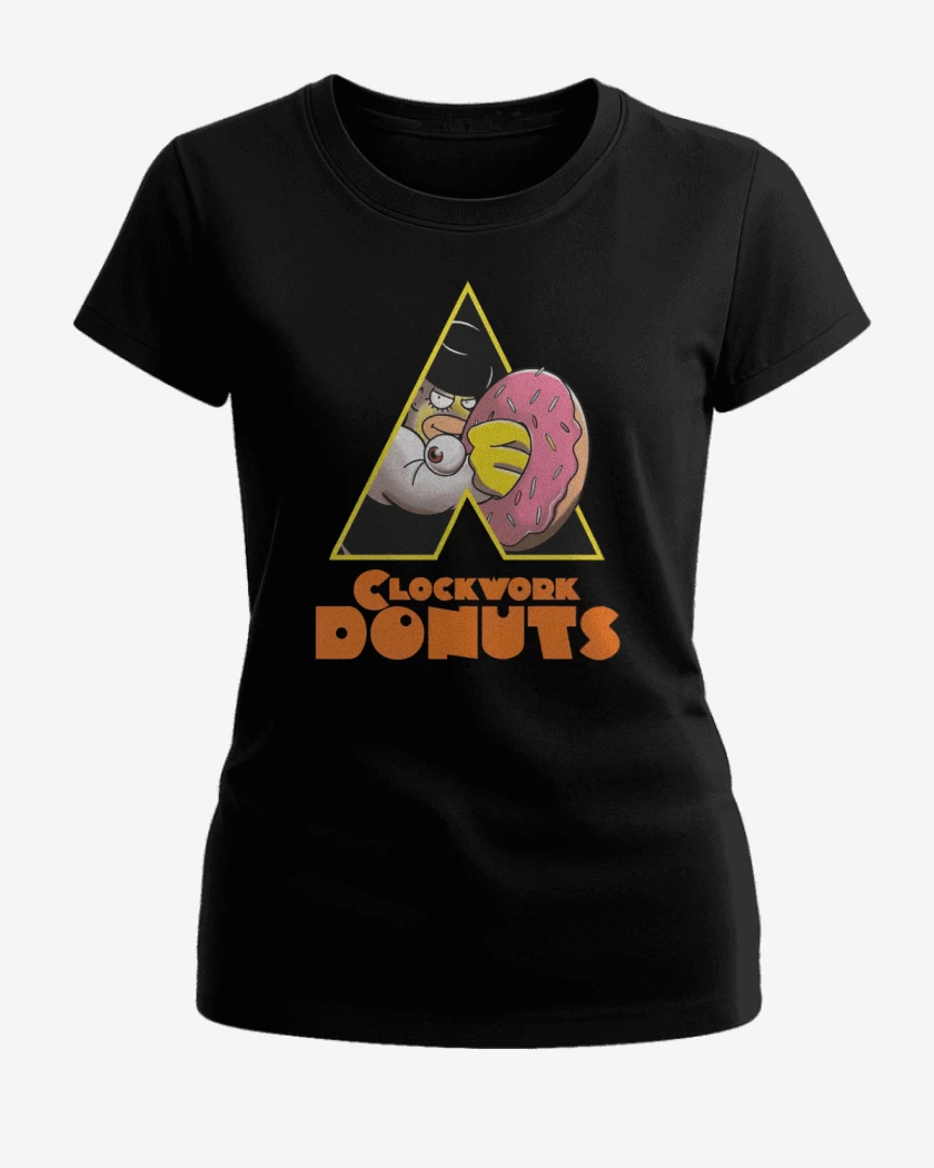 Polera de Mujer Negro de Clockwork Donuts