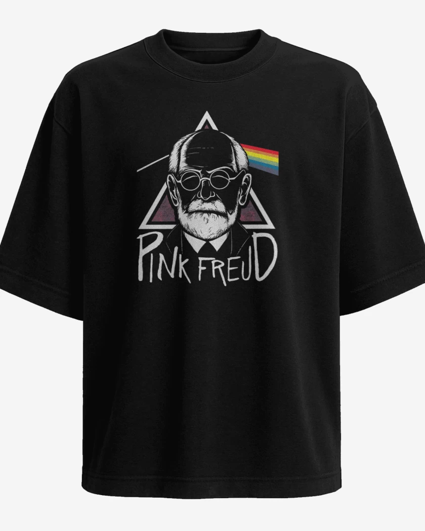 Polera Oversize Negro de Pink Freud