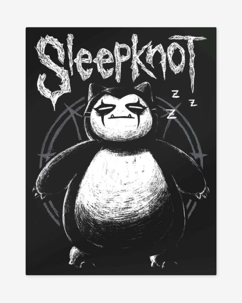 Print metalico Negro de Sleepknot