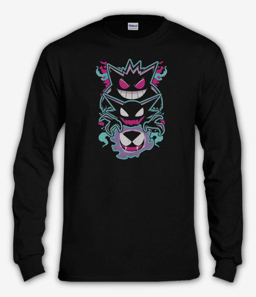 Polera manga larga Negro de Trio Fantasmal
