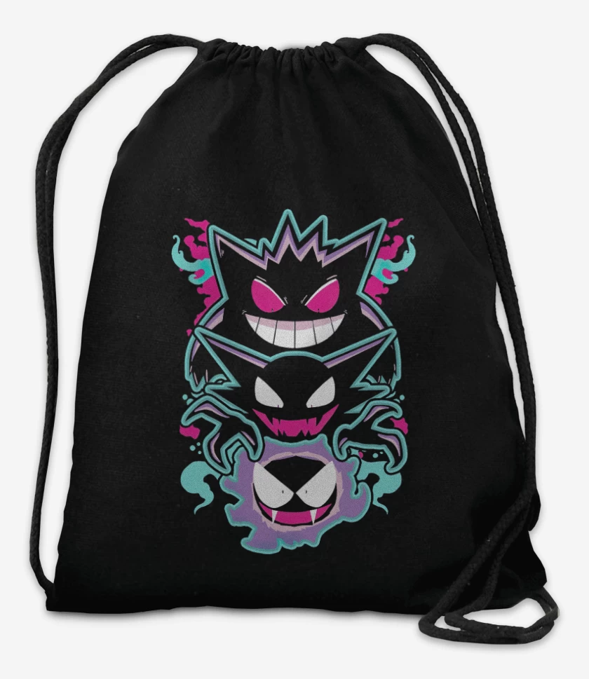 Mochila Negro de Trio Fantasmal