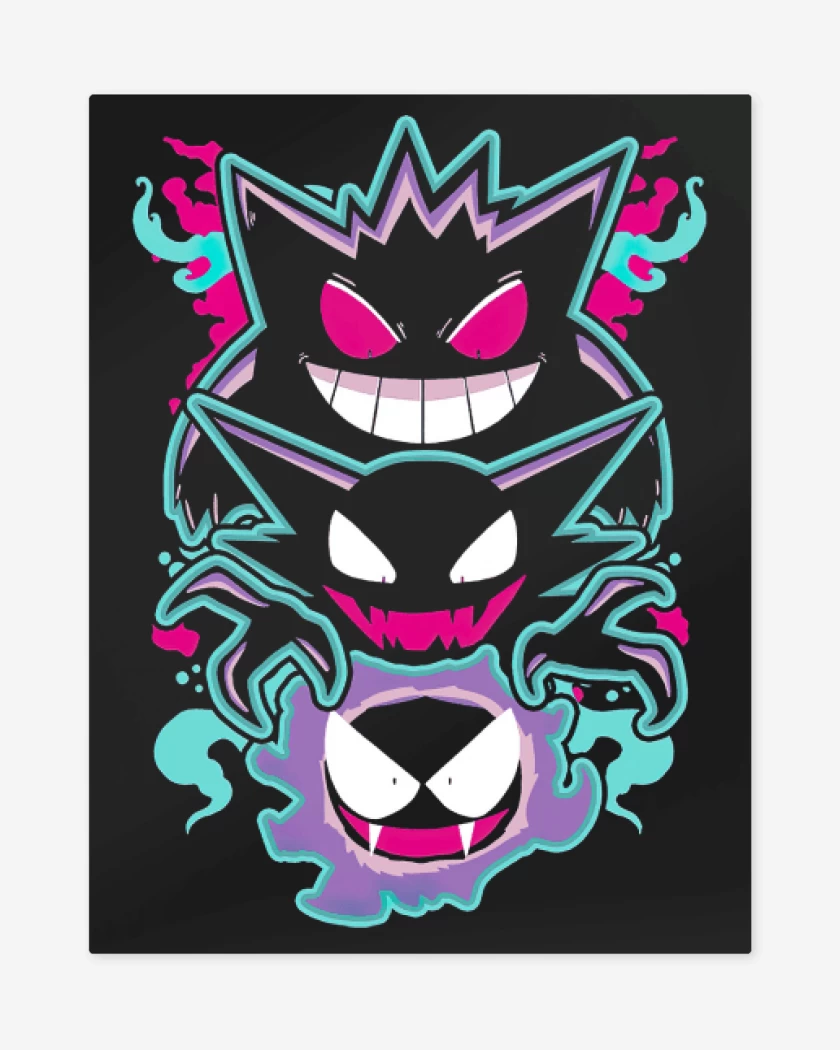 Print metalico Negro de Trio Fantasmal