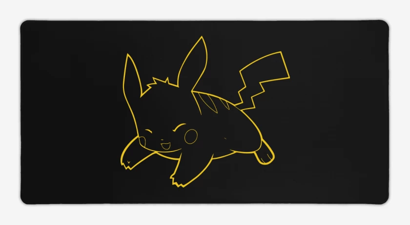 Mouse pad Gamer Negro de Pikachu