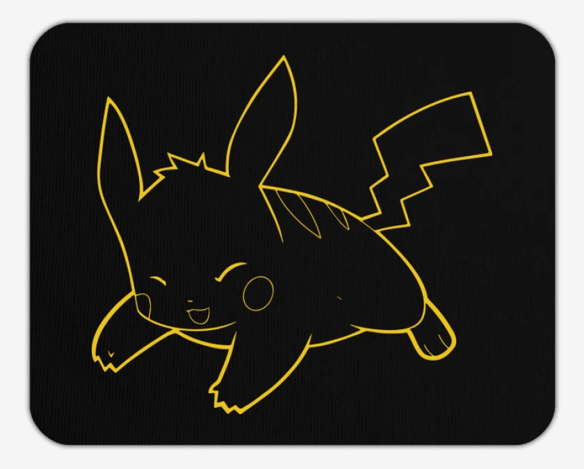 Mousepad Negro de Pikachu