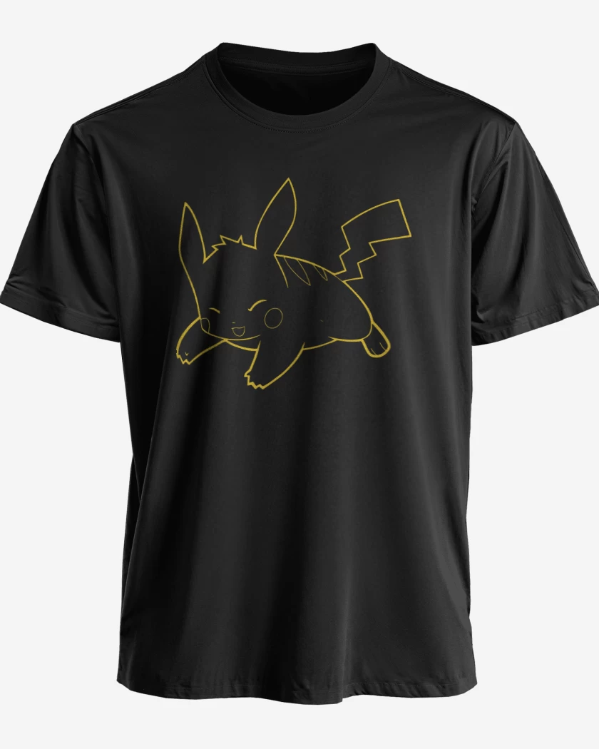 Polera premium Negro de Pikachu