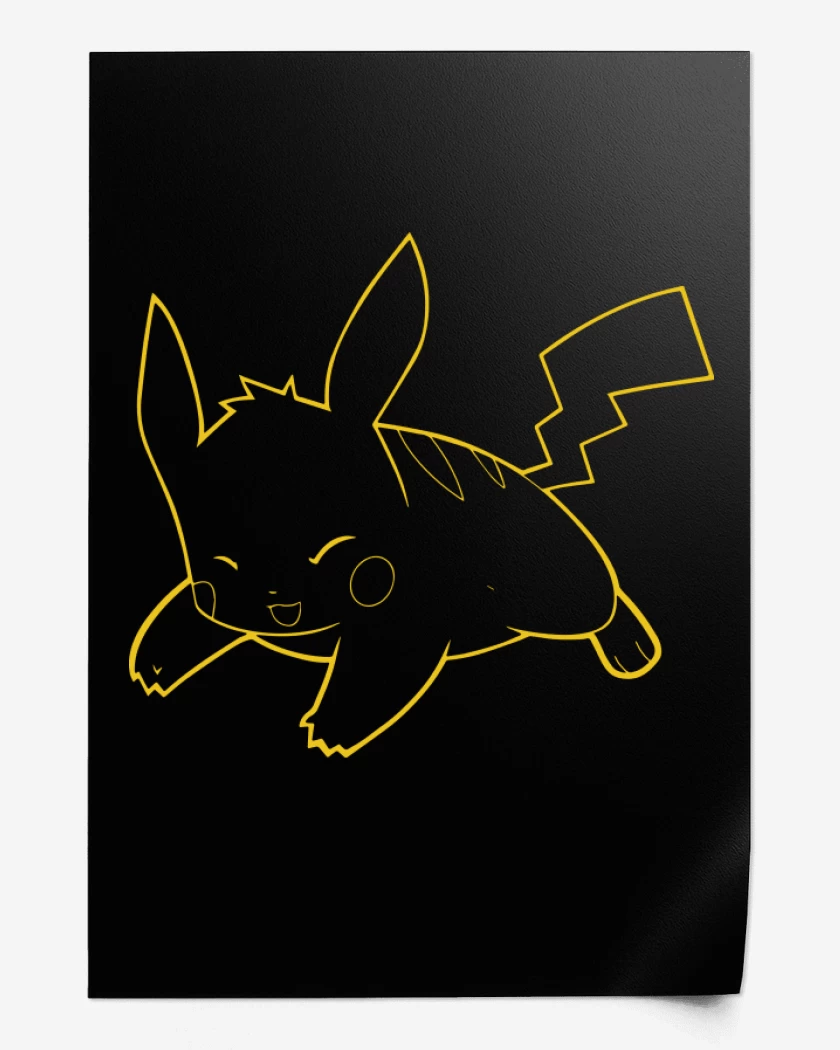 Print Negro de Pikachu