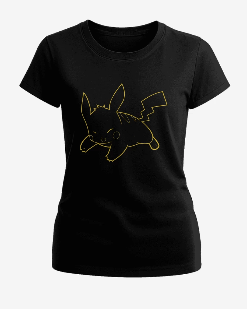 Polera de Mujer Negro de Pikachu