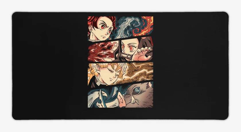 Mouse pad Gamer Negro de Cazadores de Demonios