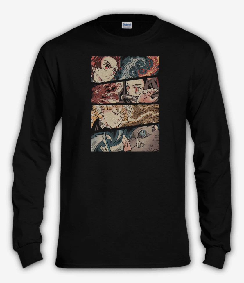 Polera manga larga Negro de Cazadores de Demonios