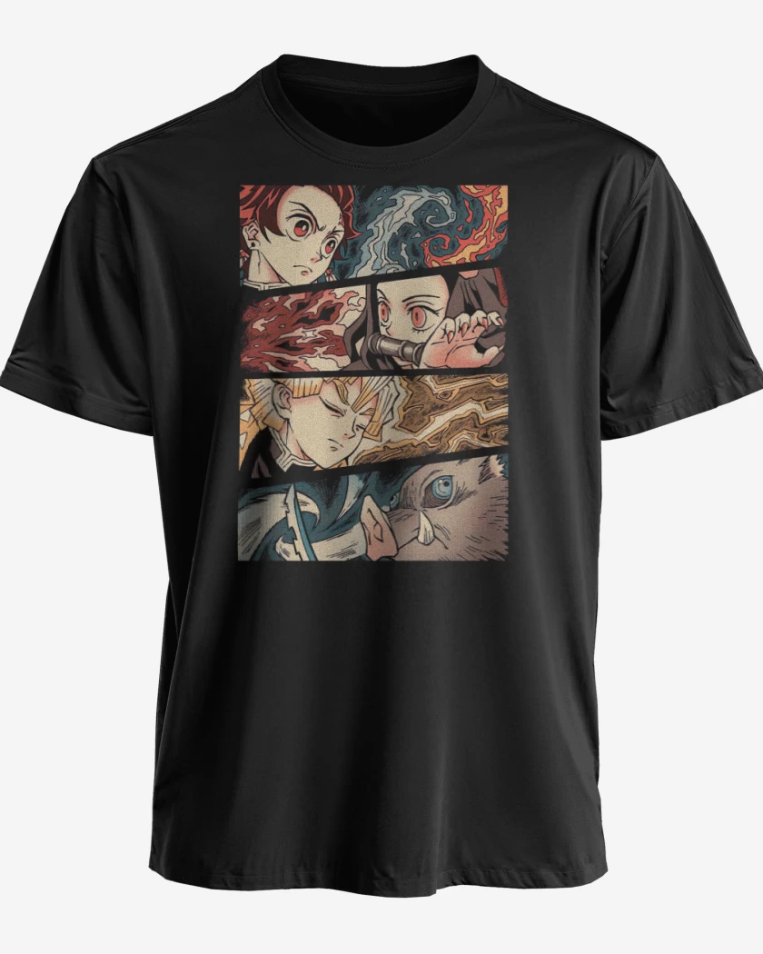 Polera premium Negro de Cazadores de Demonios