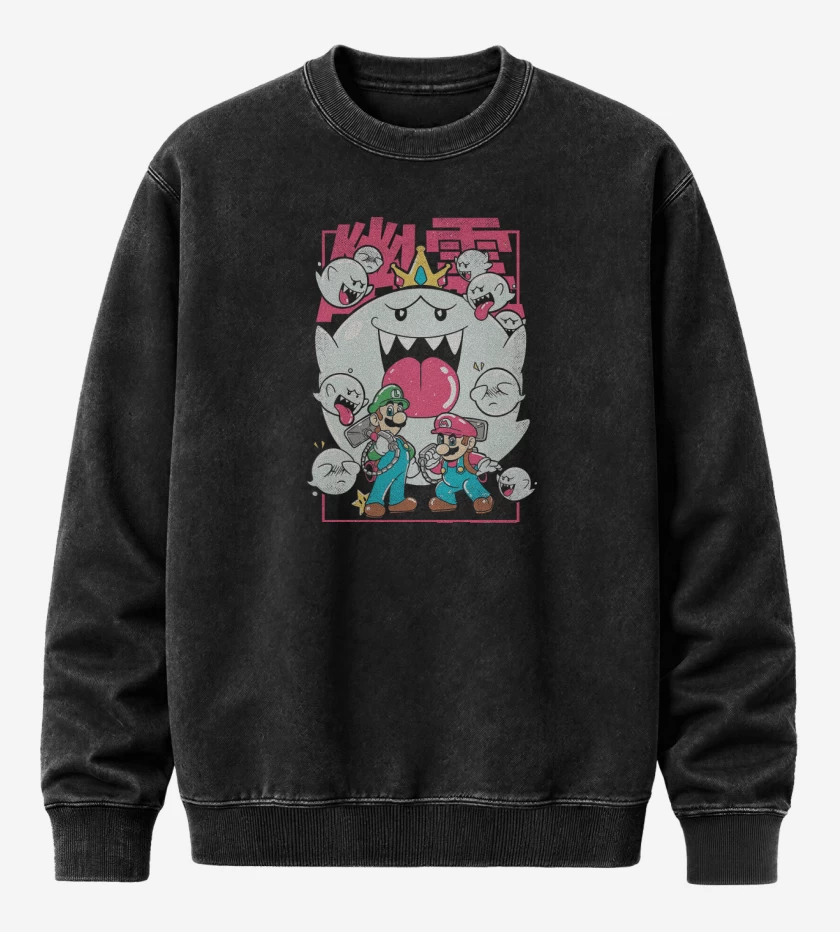 Poleron Polo Acid Wash Negro de GhostBroster