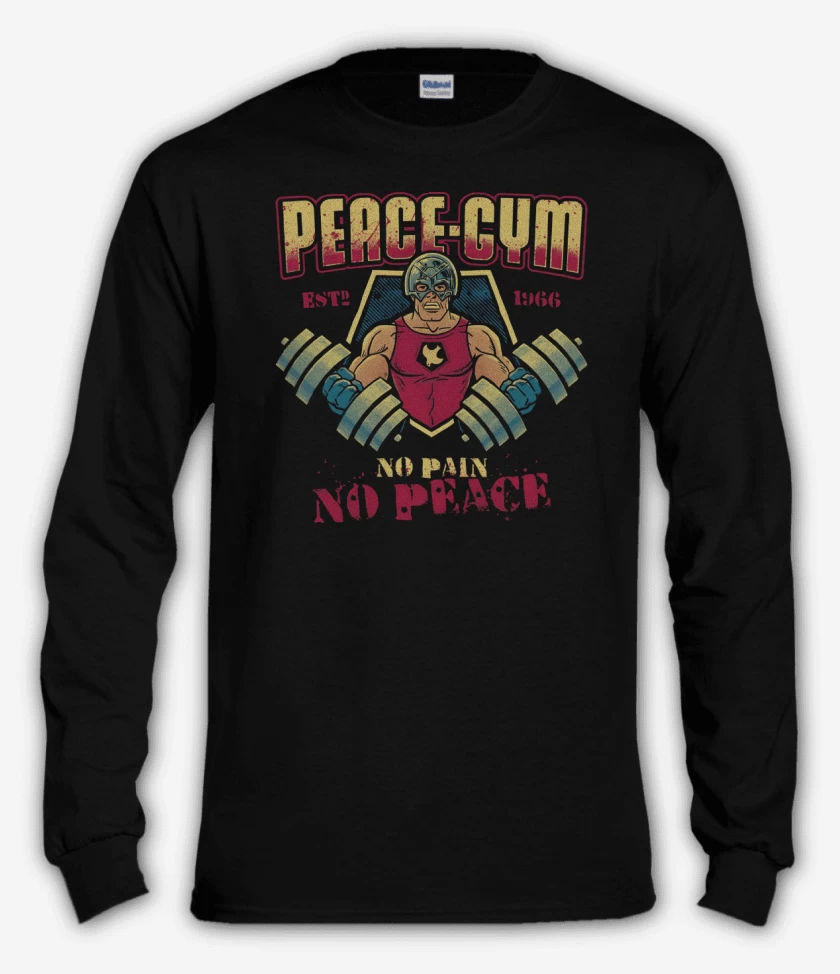 Polera manga larga Negro de Peace Gym