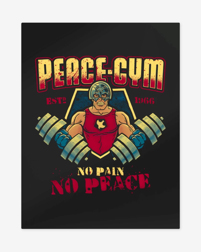 Print metalico Negro de Peace Gym