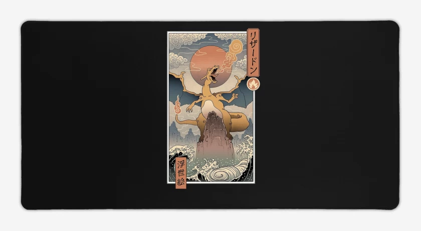 Mouse pad Gamer Charizard Ukiyo-e