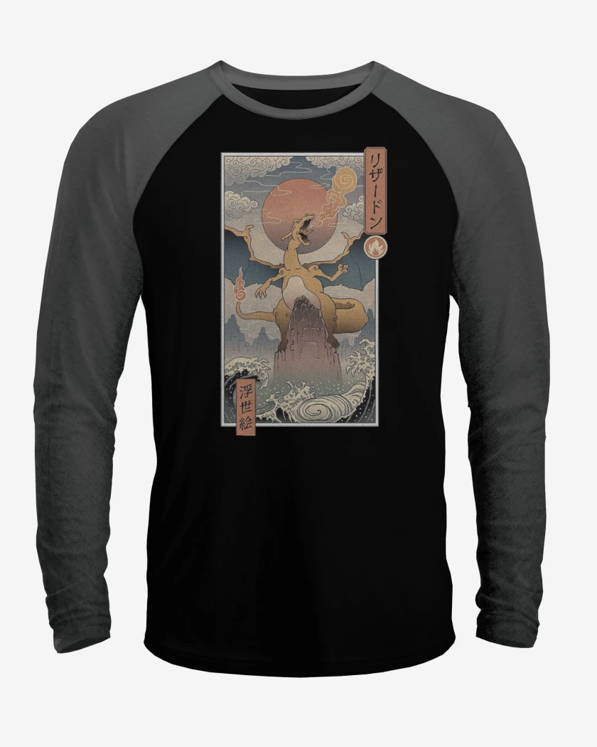 Polera Raglan Charizard Ukiyo-e