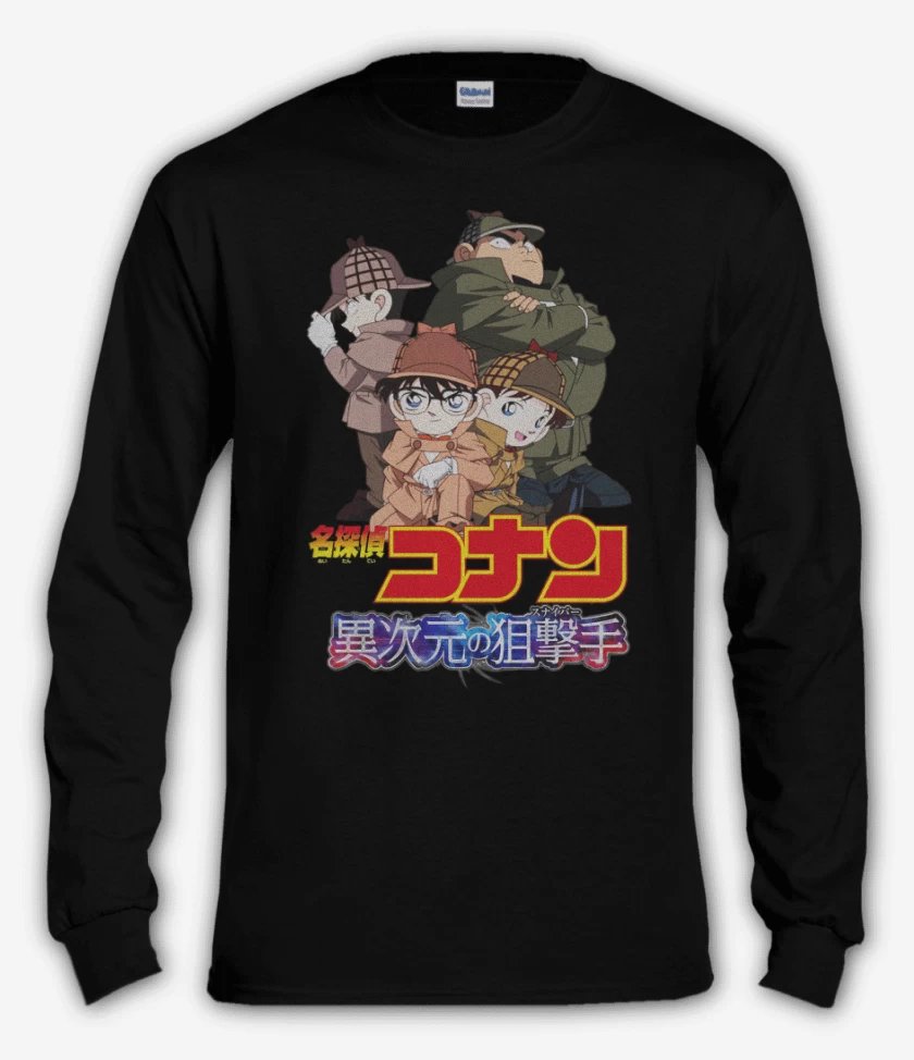 Polera manga larga Negro de Conan